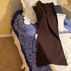 Brown Cabi trouser flat-front pants size 10